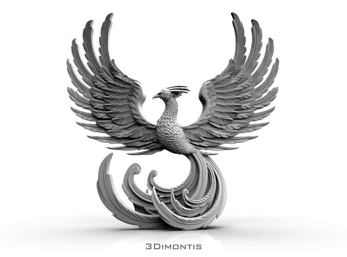 phoenix sculpture 3D print model