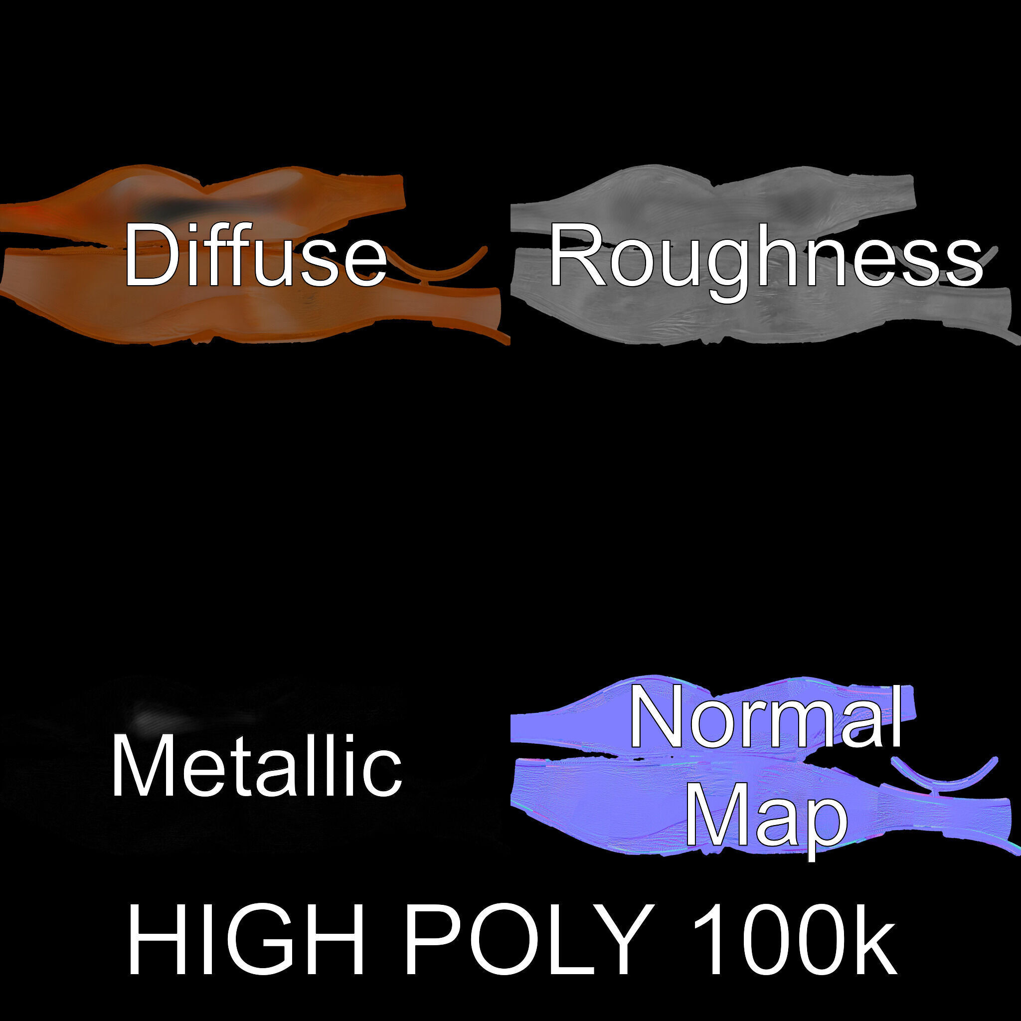 Rustic Metal Ring Model Pack for Virtual Environments Low-poly 3D model_4