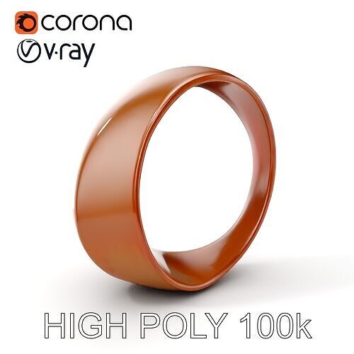 Rustic Metal Ring Model Pack for Virtual Environments Low-poly 3D model