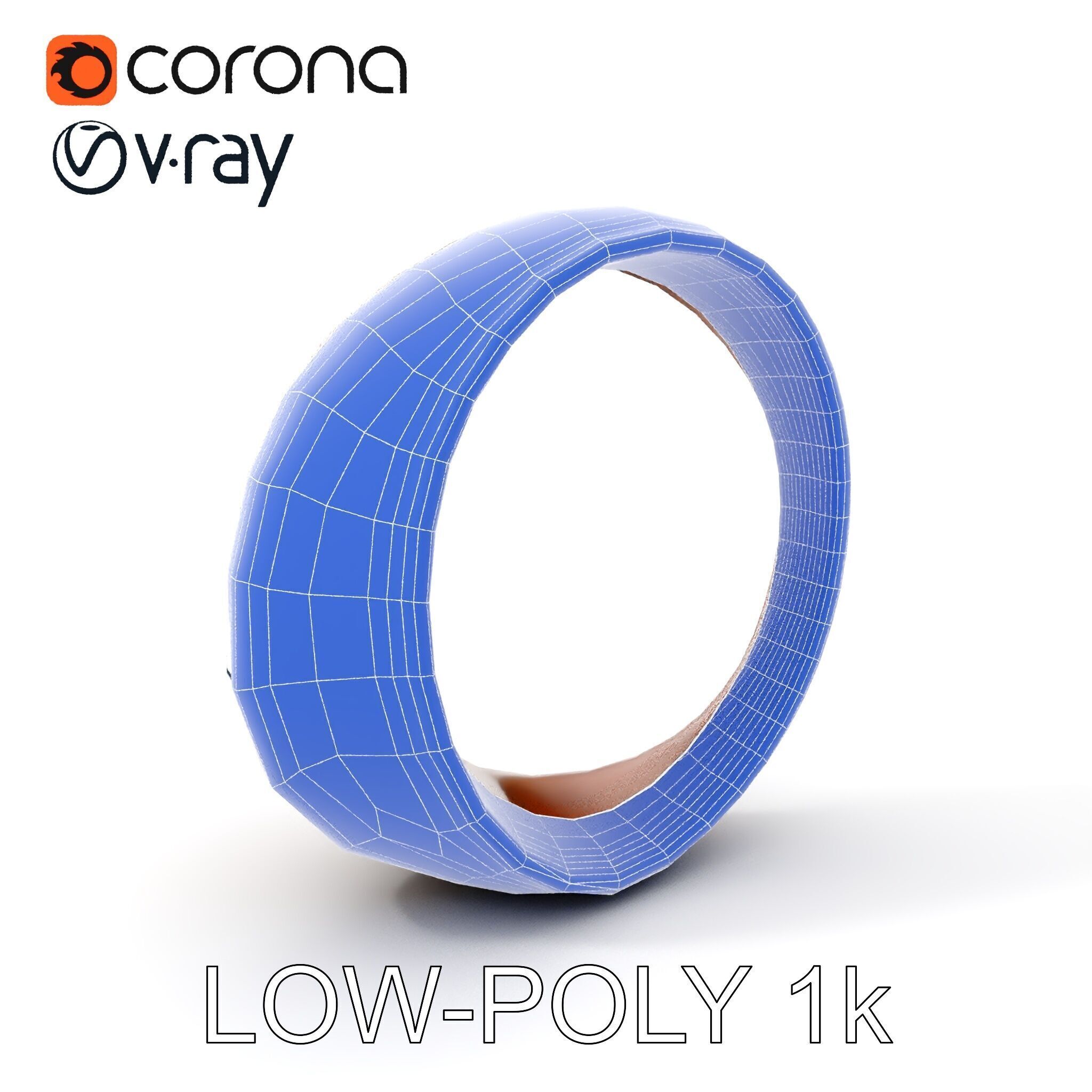 Rustic Metal Ring Model Pack for Virtual Environments Low-poly 3D model_12