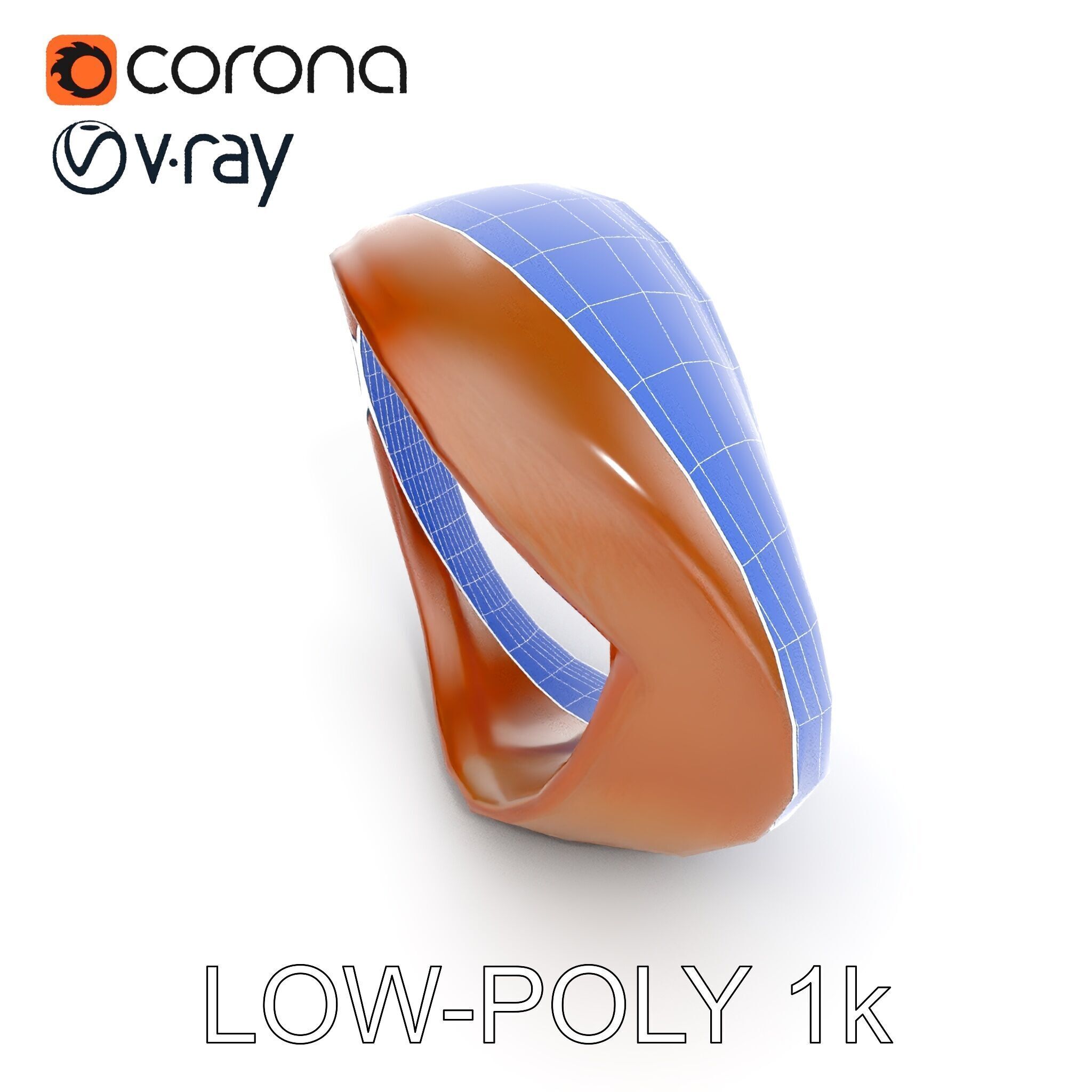 Rustic Metal Ring Model Pack for Virtual Environments Low-poly 3D model_32