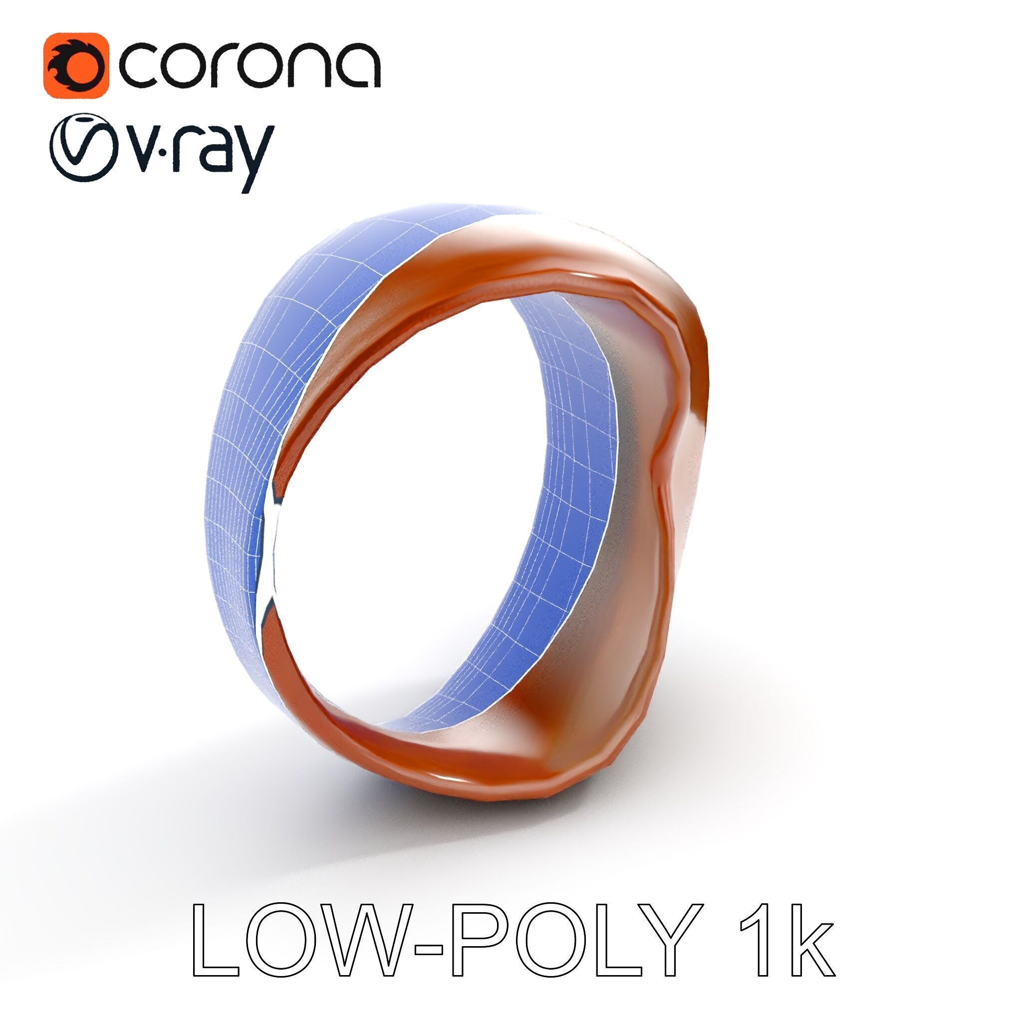 Rustic Metal Ring Model Pack for Virtual Environments Low-poly 3D model_26