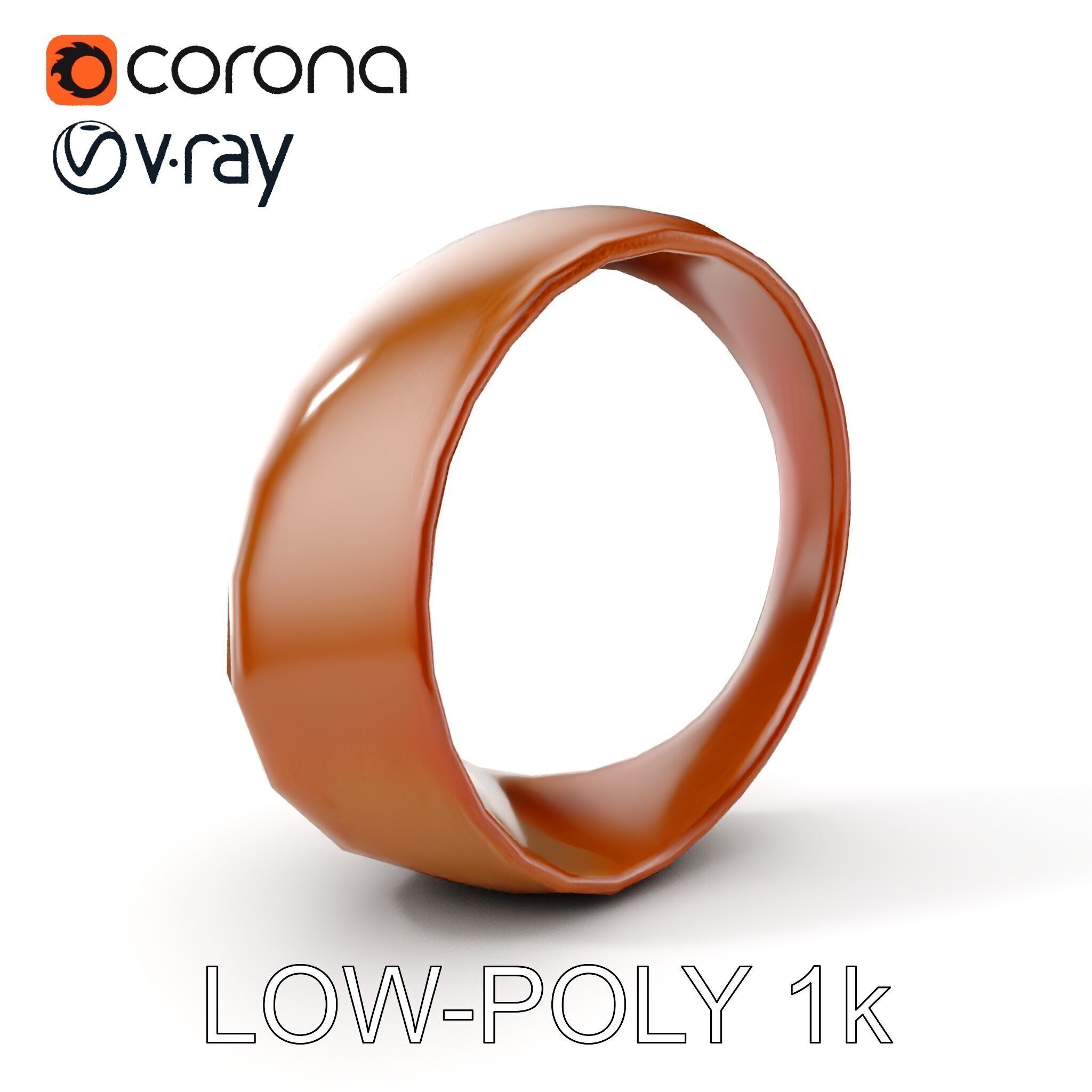 Rustic Metal Ring Model Pack for Virtual Environments Low-poly 3D model_8