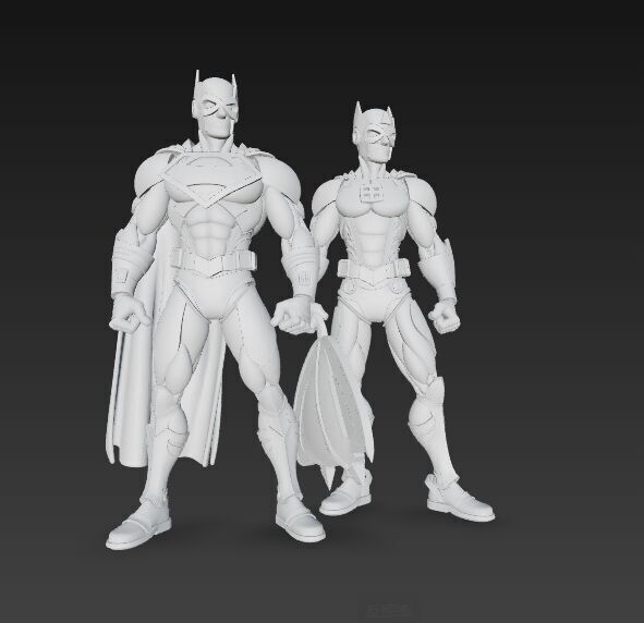 Superhero Fusion Figures 3D Printable Action Model Set 3D print model_4