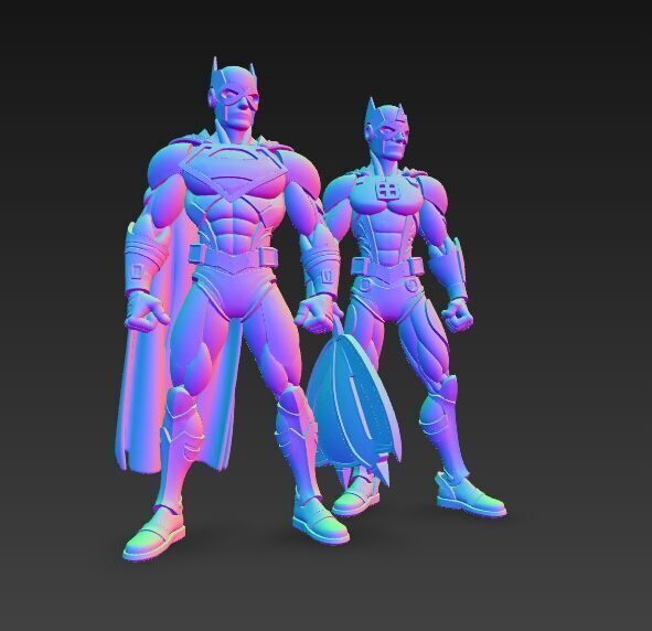 Superhero Fusion Figures 3D Printable Action Model Set 3D print model_12