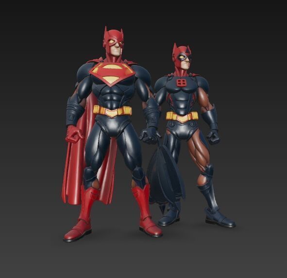 Superhero Fusion Figures 3D Printable Action Model Set 3D print model_11
