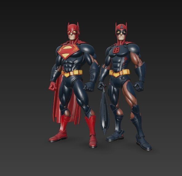 Superhero Fusion Figures 3D Printable Action Model Set 3D print model_13