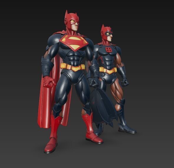 Superhero Fusion Figures 3D Printable Action Model Set 3D print model_6