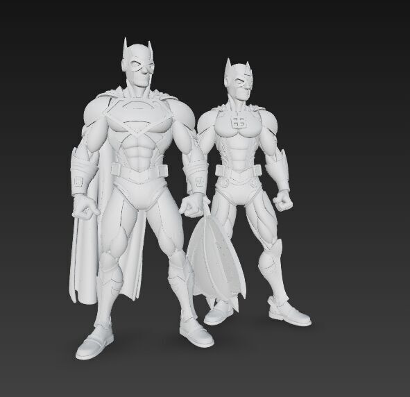 Superhero Fusion Figures 3D Printable Action Model Set 3D print model_14