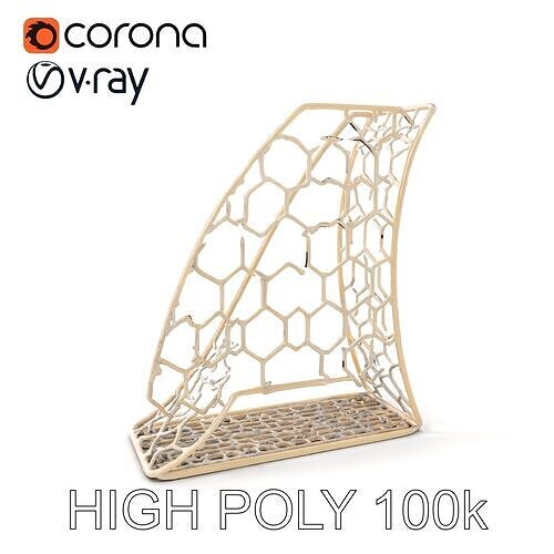 Modern Hexagonal Wireframe Decor Model Pack Low-poly 3D model