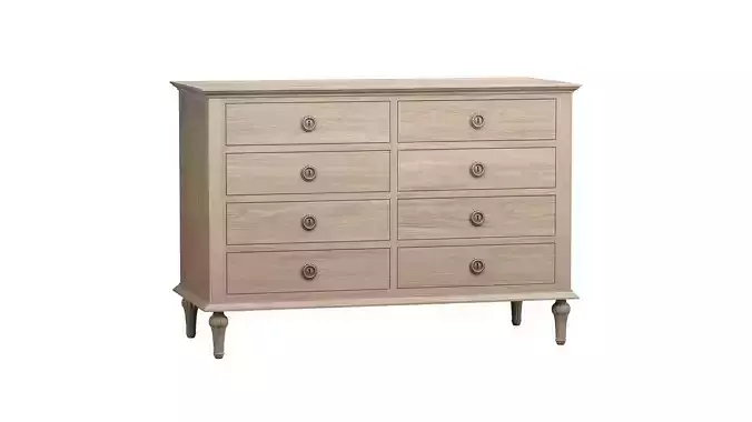 Emmerson Oak Timber 8 Drawer Chest