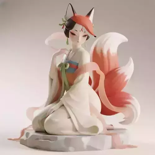 882 873  Fox Spirit Woman in Pu Song Ling Style beast