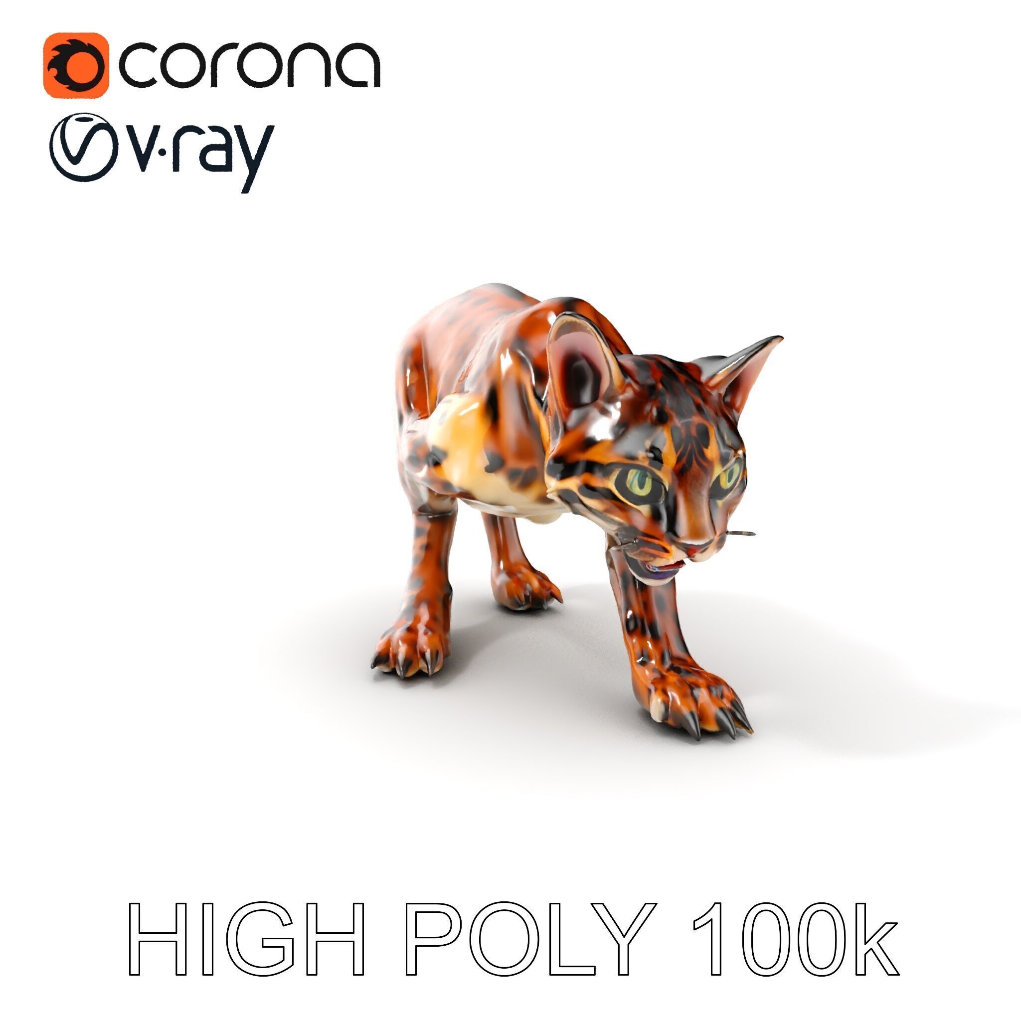 Wildcat Model Pack Low-poly 3D model_17