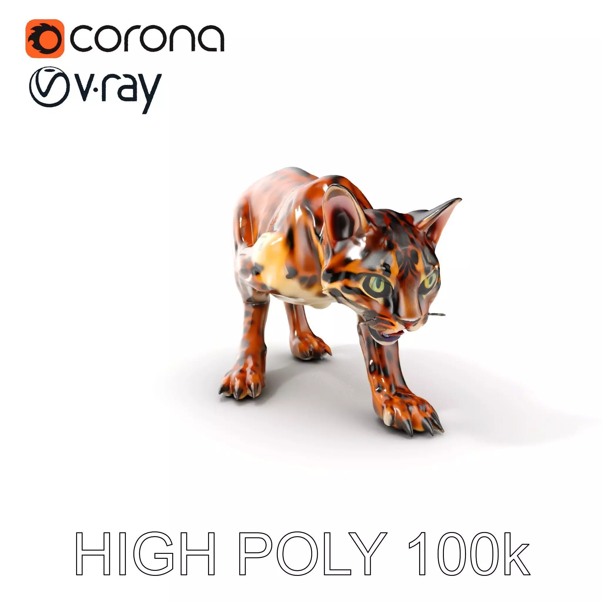 Wildcat Model Pack Low-poly 3D model_0