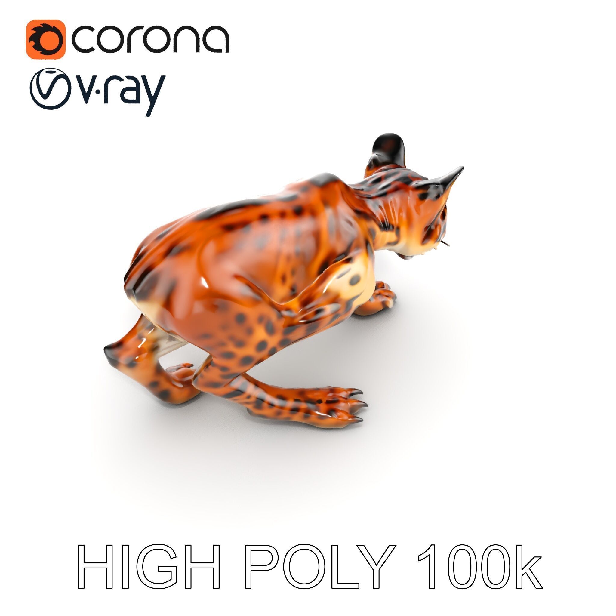 Wildcat Model Pack Low-poly 3D model_7