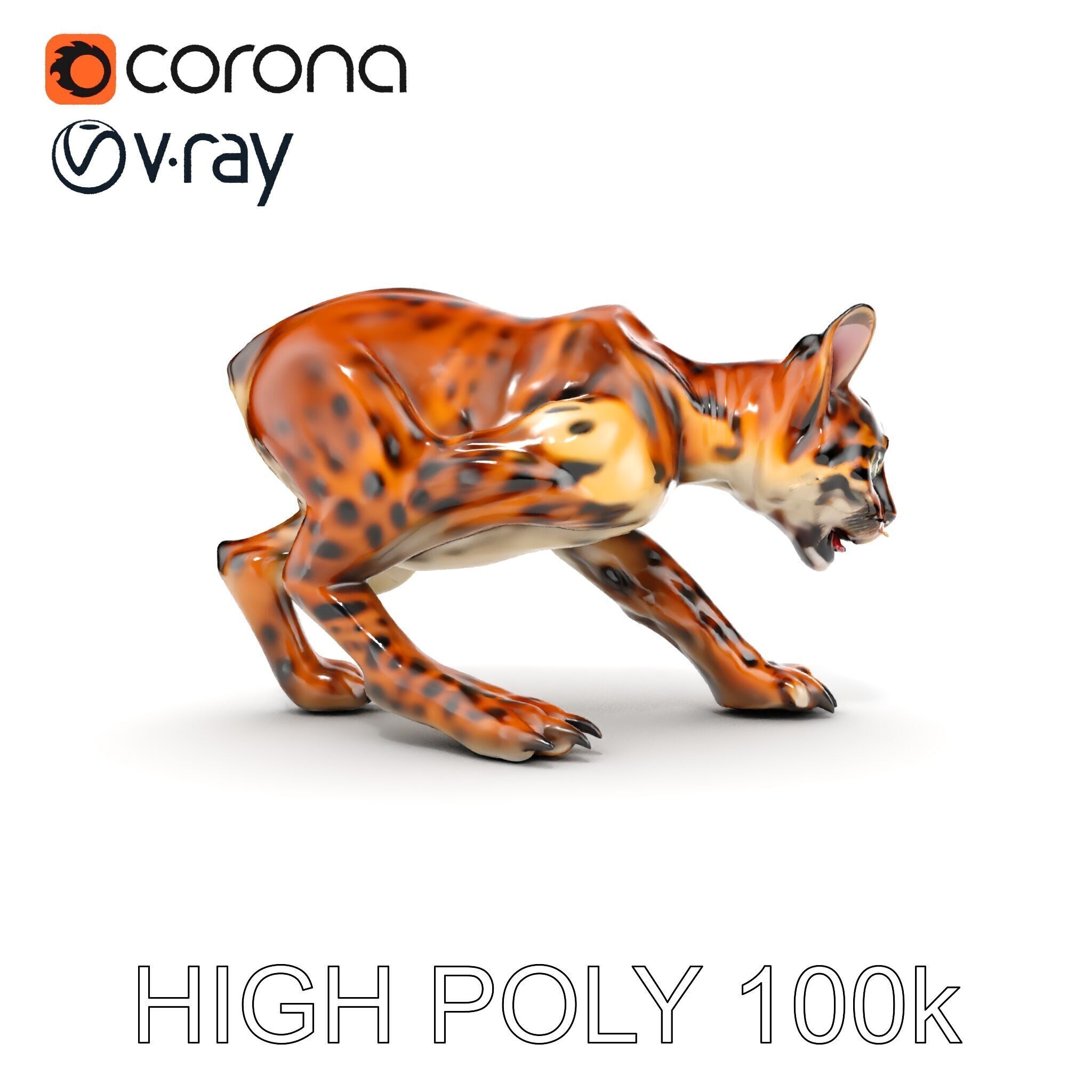 Wildcat Model Pack Low-poly 3D model_10