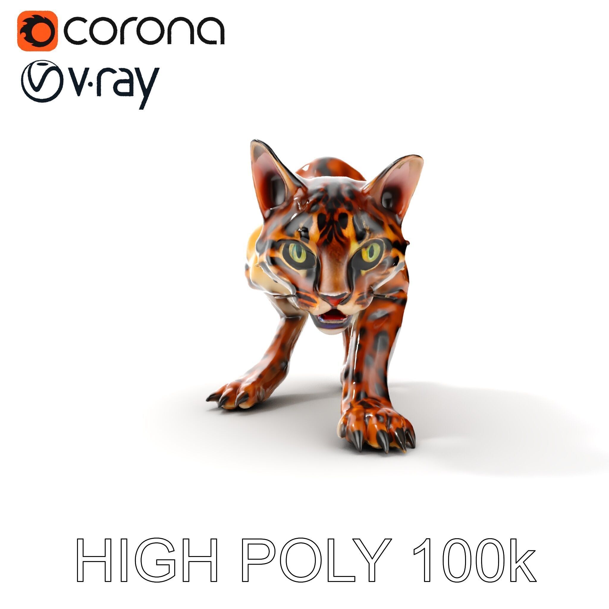 Wildcat Model Pack Low-poly 3D model_19