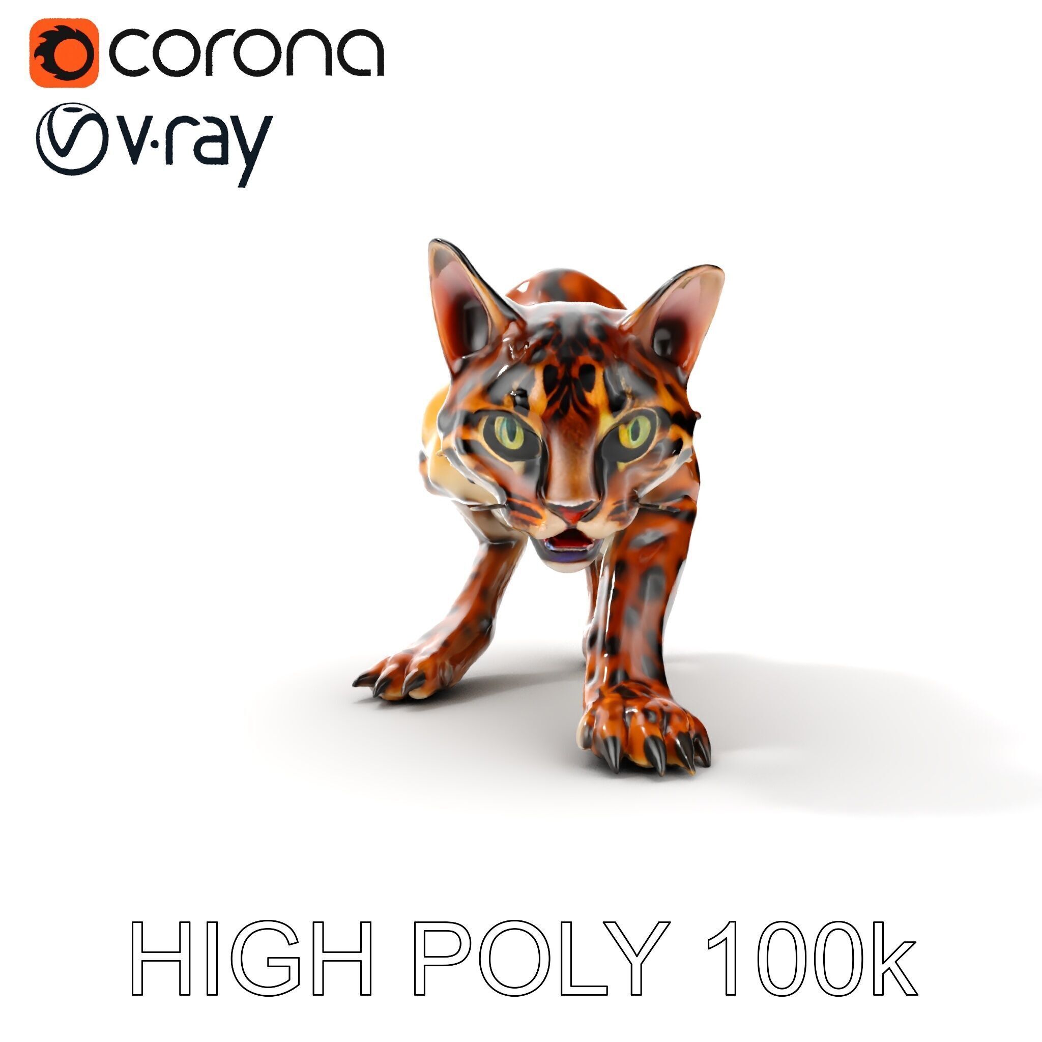 Wildcat Model Pack Low-poly 3D model_24
