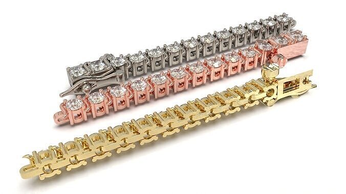 Tennis Bracelet 47325 3D print model