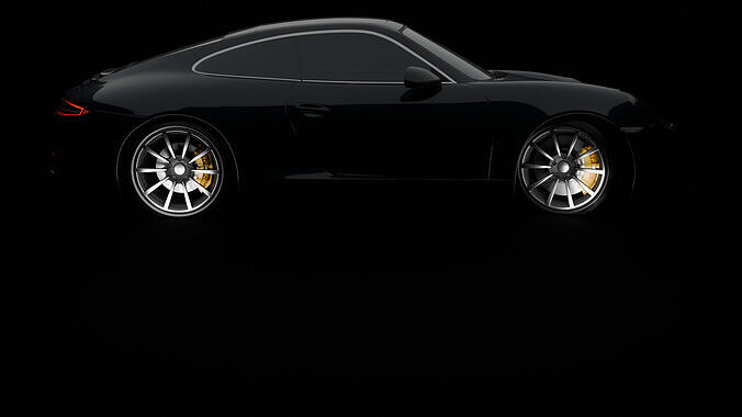 Porsche Low-poly 3D model