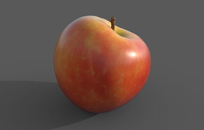 Apple 3D Low-poly 3D model 2