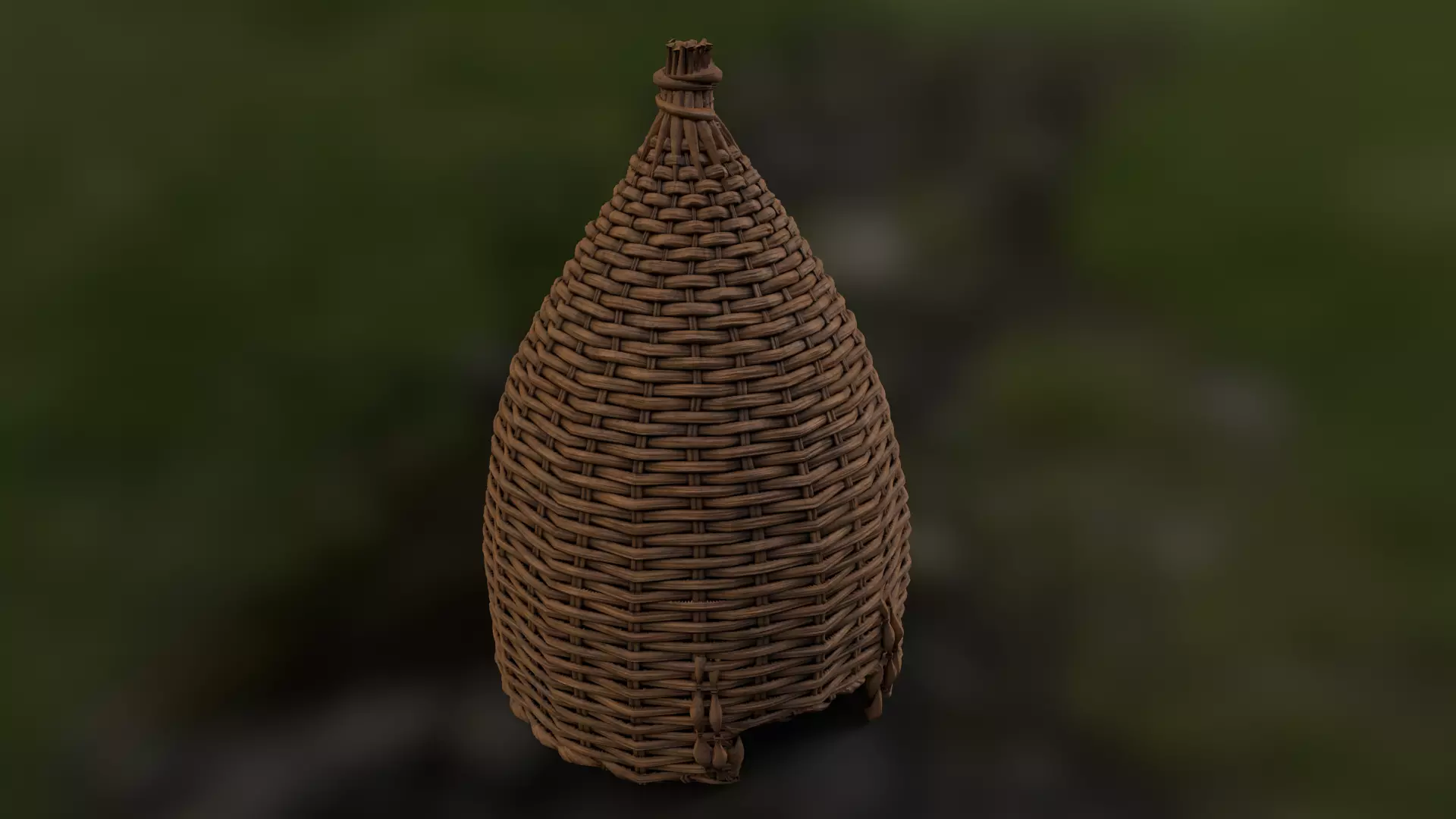 Wicker Beehive Low-poly 3D model