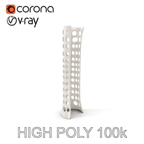 Perforated Metal Cylinder Model Pack Low-poly 3D model