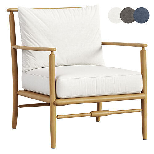 Fenwick Lounge Chair Low-poly 3D model