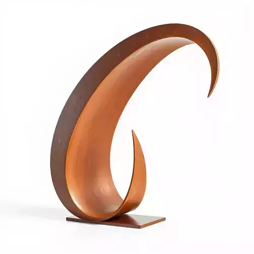 Sculptural Curved Metal Art Model Pack