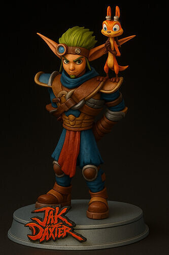 Jak  Daxter  Duo Figurines  Base STL 3D print model