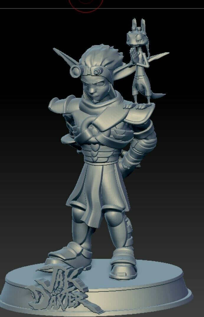 Jak Daxter Duo Figurines Base STL 3D print model_2