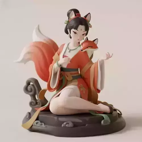 883 Fox Spirit Woman in Pu Song Ling Style beast