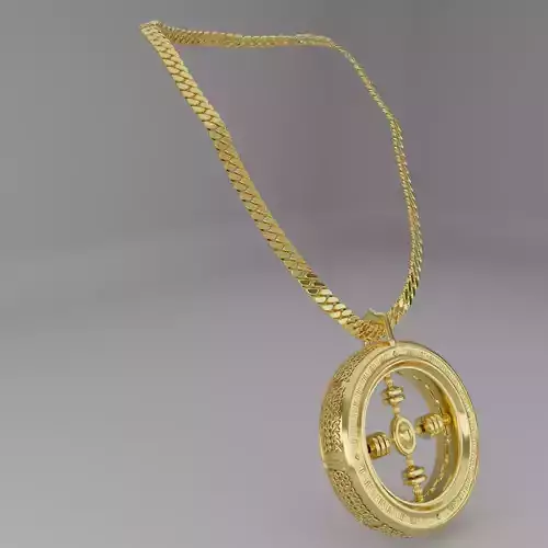 Gold Chain and Pendant 3D Model 3D model Gold Chain and Pendant 3D Model 3D model