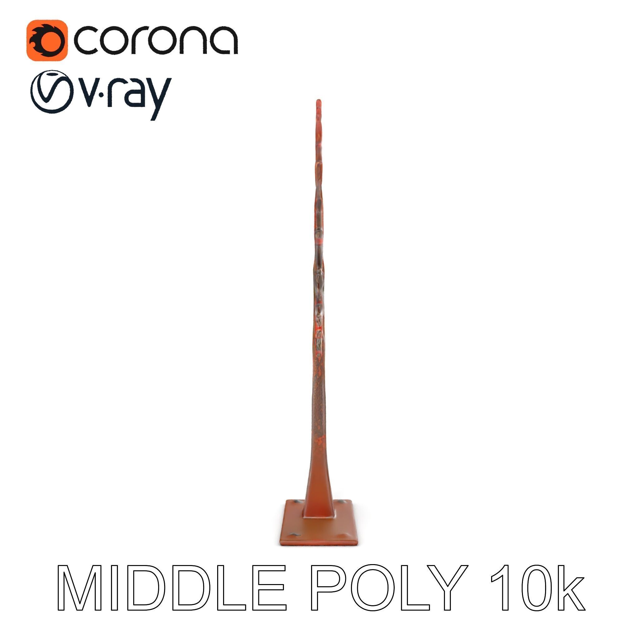 Metallic Tree Sculpture Model Pack Low-poly 3D model_31