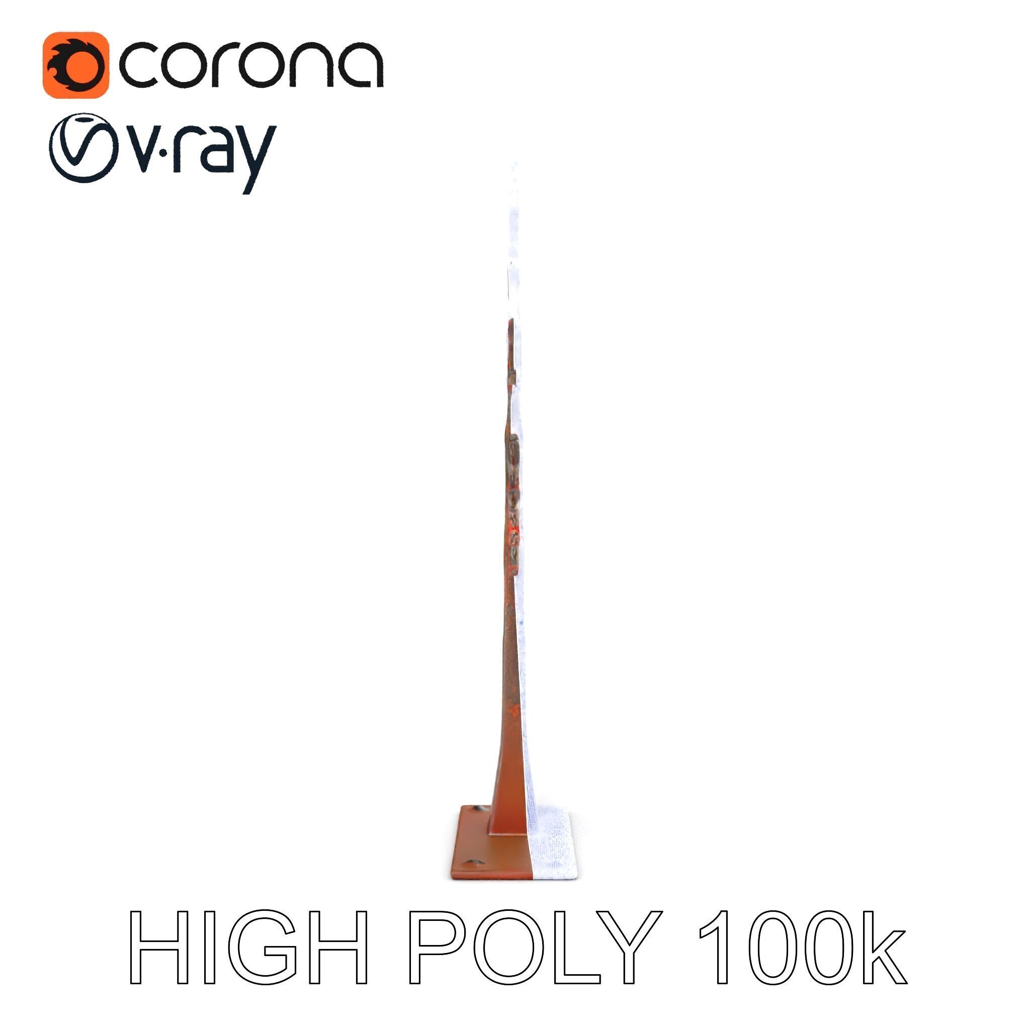 Metallic Tree Sculpture Model Pack Low-poly 3D model_33