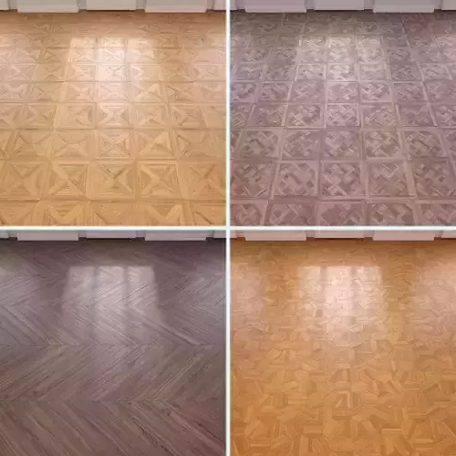 Parquet - Laminate - Wooden floor 4 in 1 Low-poly 3D model