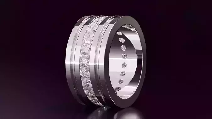 round cut eternity ring N18 54EU size