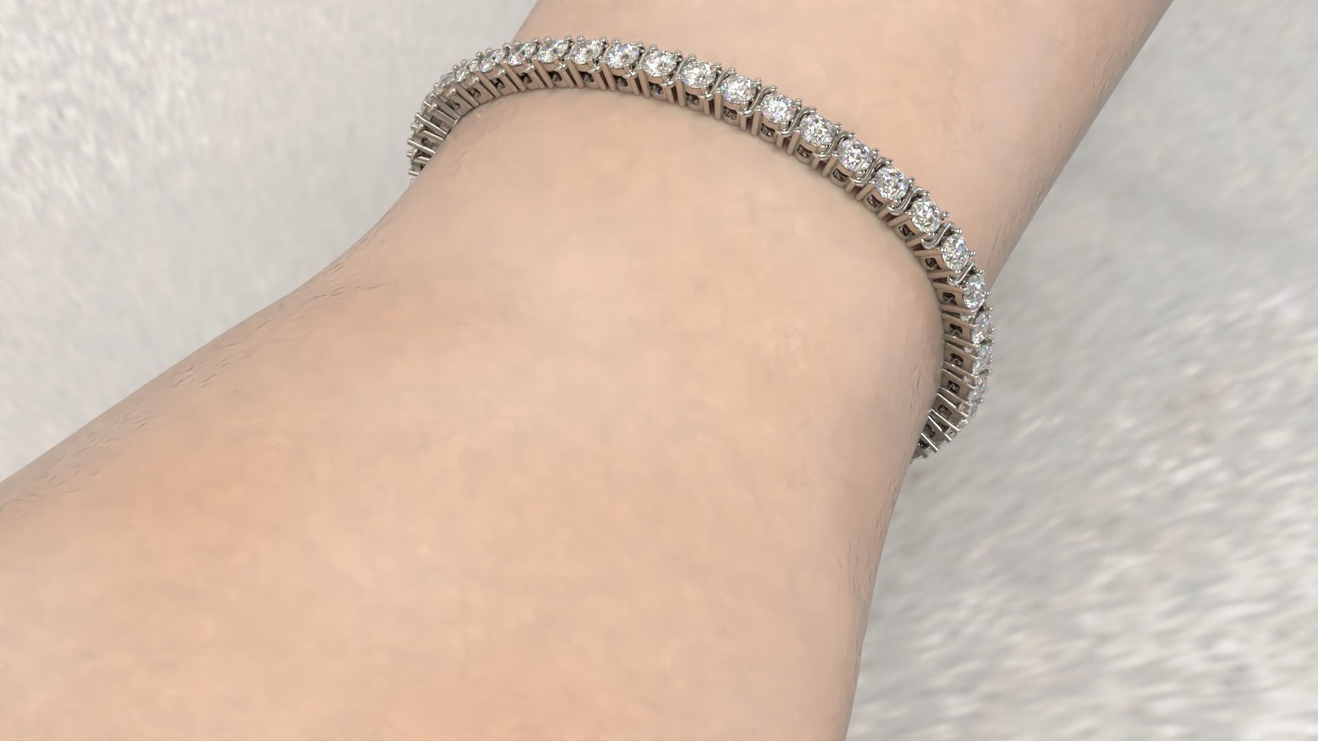 Tennis Bracelet Combo 3 Sizes 3D Model Collection_8