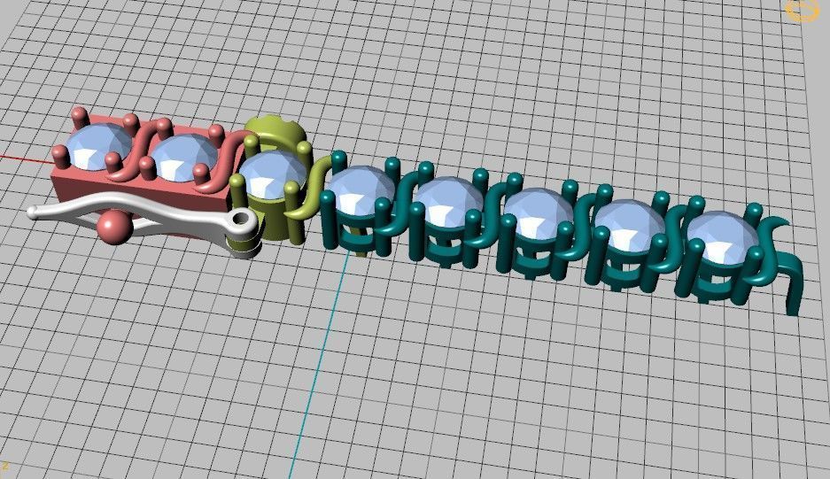 Tennis Bracelet Combo 3 Sizes 3D Model Collection_12