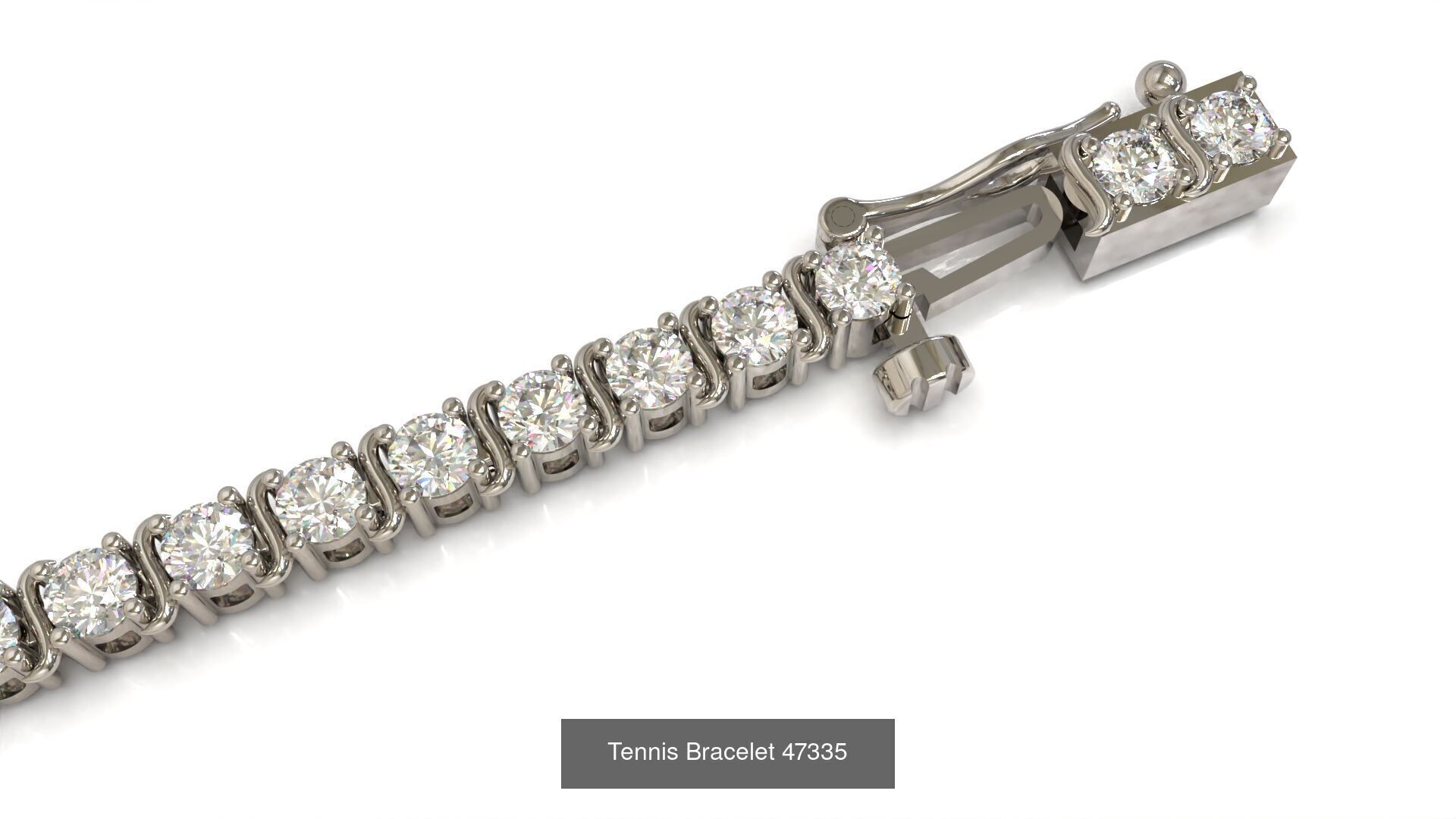 Tennis Bracelet Combo 3 Sizes 3D Model Collection_2