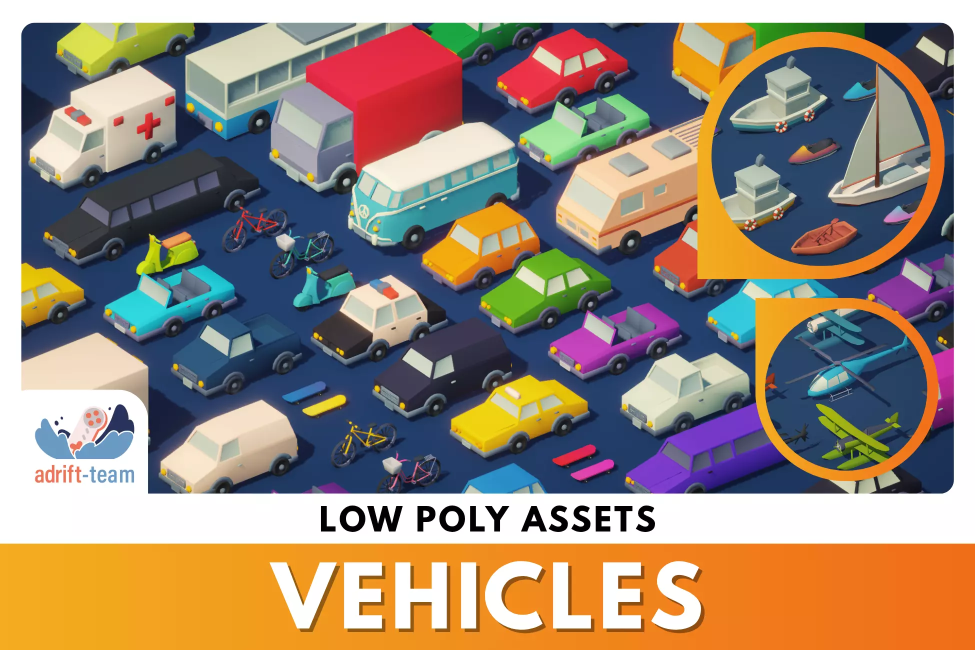 Vehicles Pack - Low Poly Assets Low-poly 3D model_0