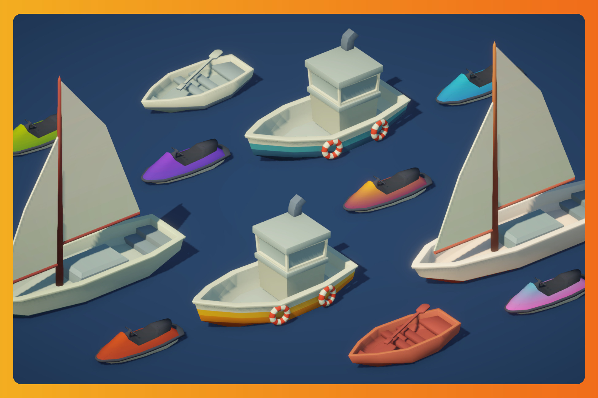Vehicles Pack - Low Poly Assets Low-poly 3D model_1