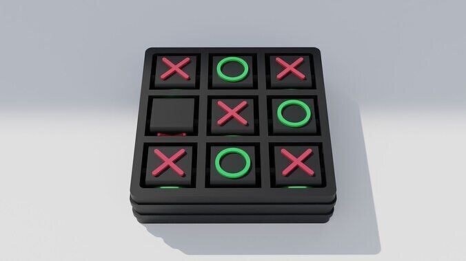 Tic Tac Toe XOXO Puzzle Game Box Free 3D print model