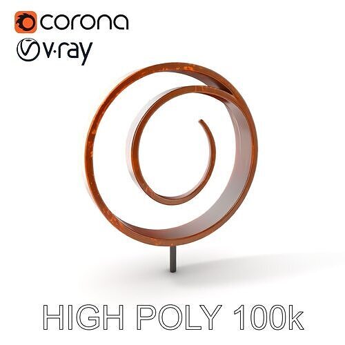 Spiral Sculpture Model Pack Low-poly 3D model