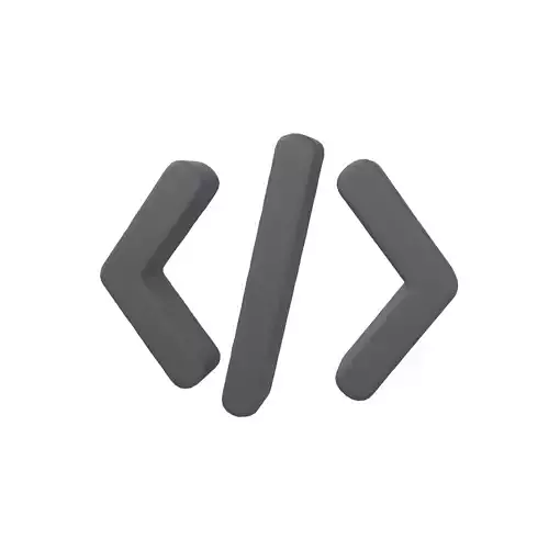 Coding Symbol v1 001 Low-poly 3D model
