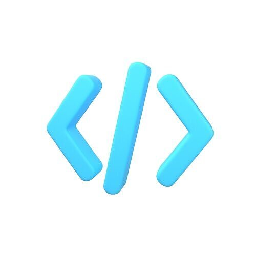 Coding Symbol v1 003 Low-poly 3D model