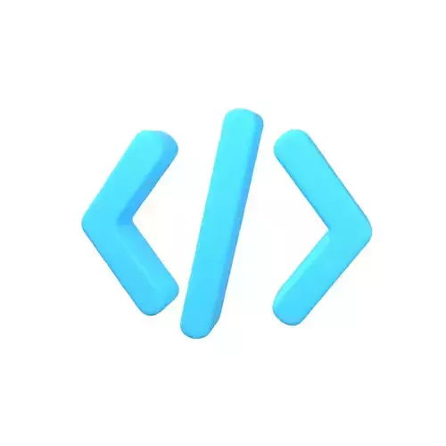 Coding Symbol v1 003 Low-poly 3D model