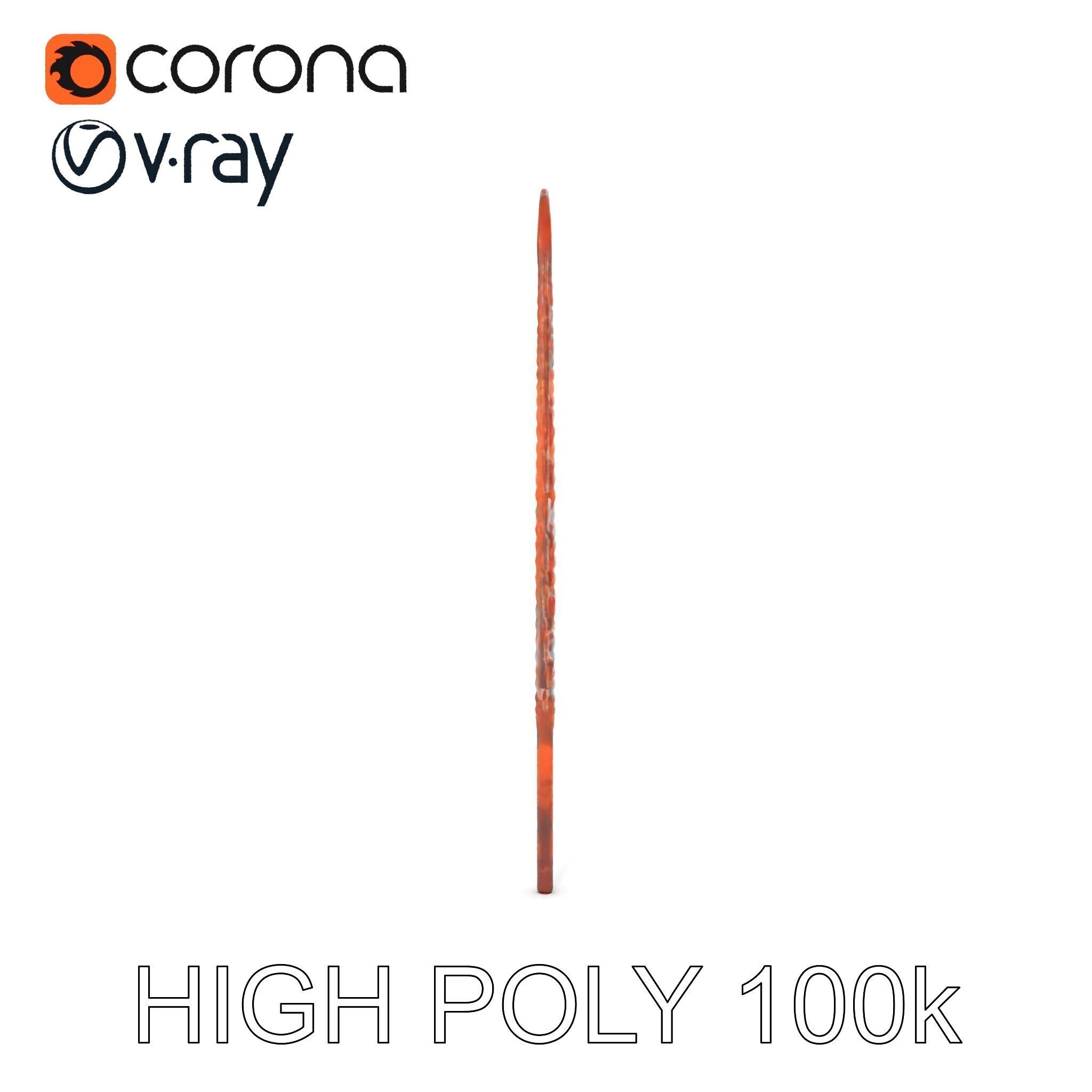 Decorative Metal Fern Leaf Model Pack Low-poly 3D model_24