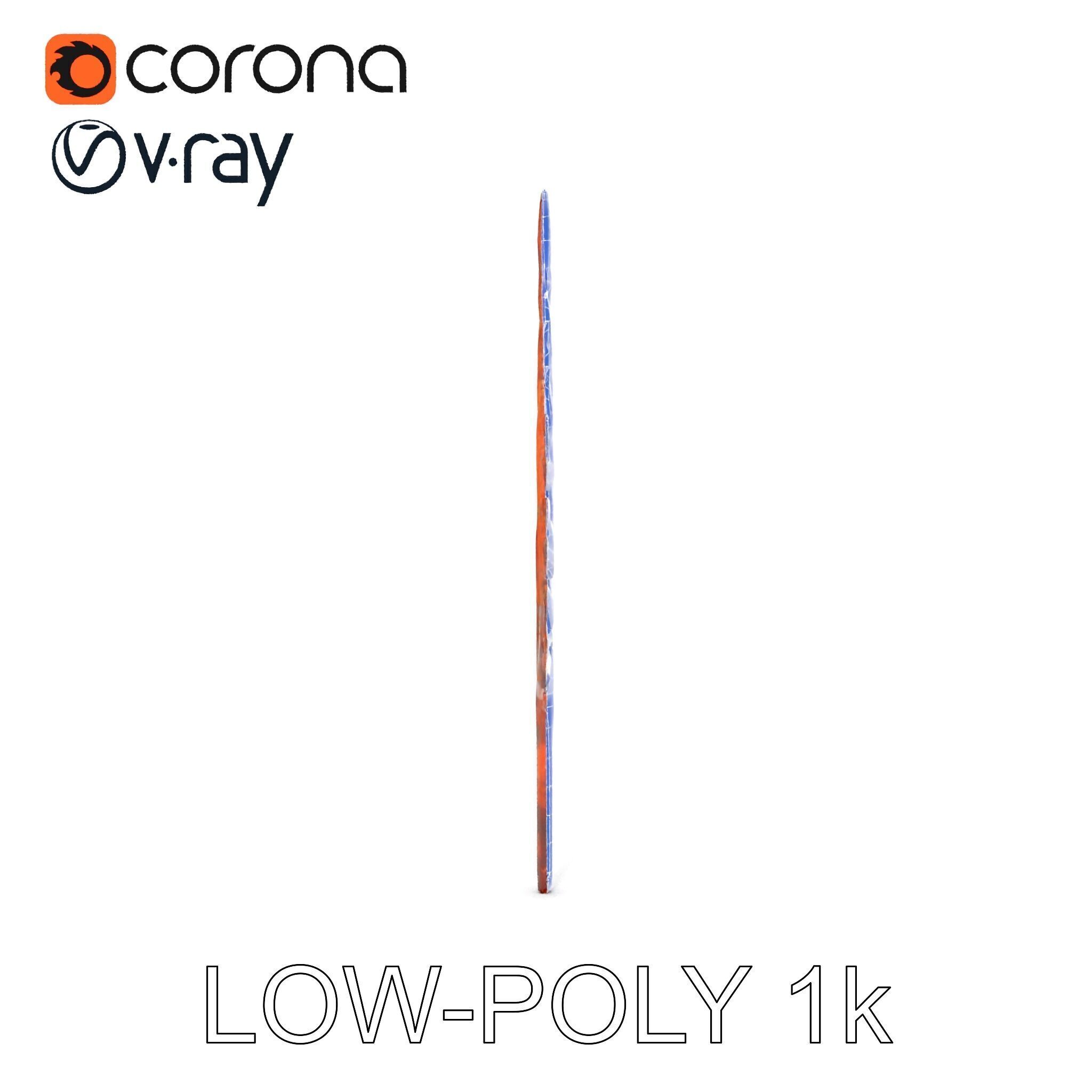 Decorative Metal Fern Leaf Model Pack Low-poly 3D model_32