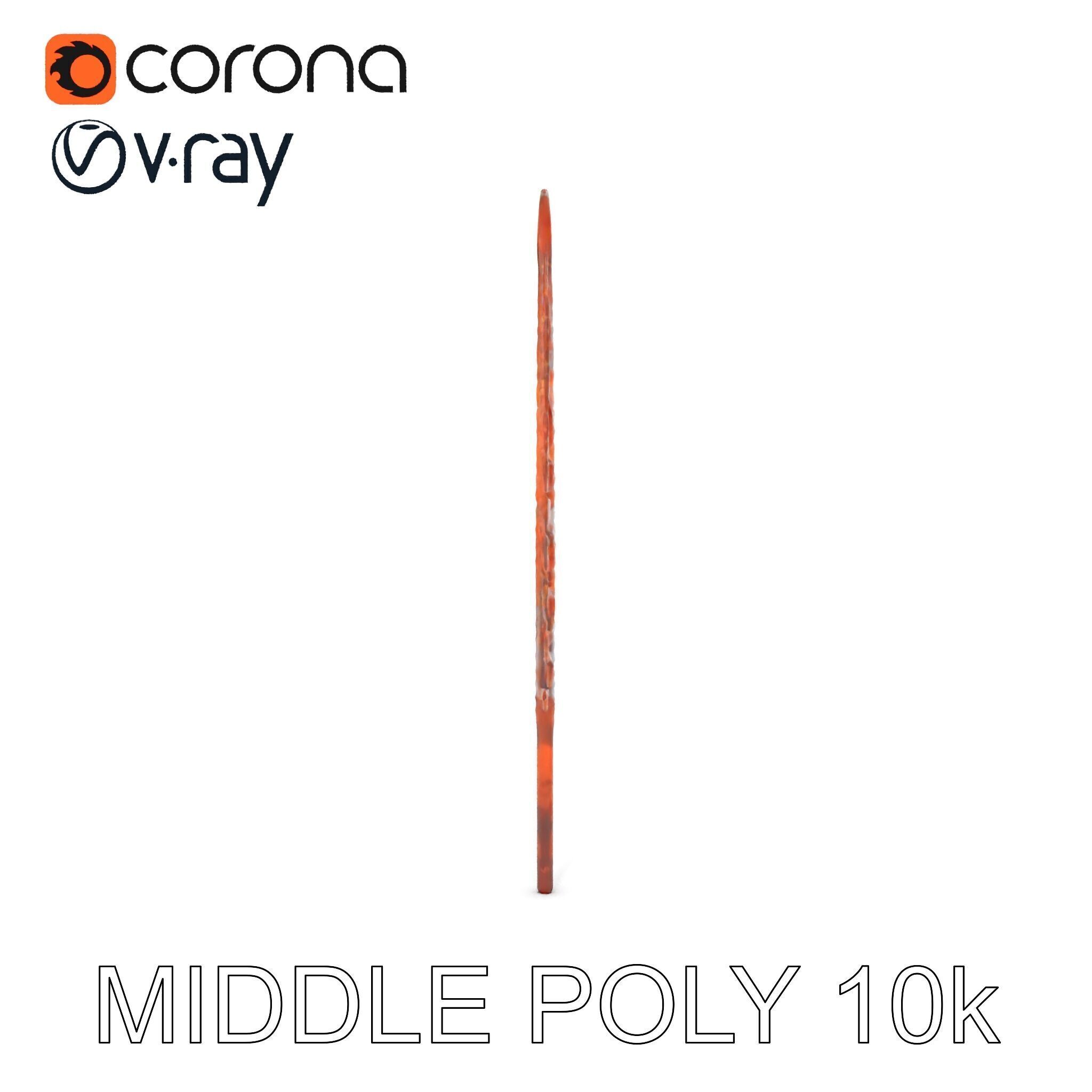 Decorative Metal Fern Leaf Model Pack Low-poly 3D model_16